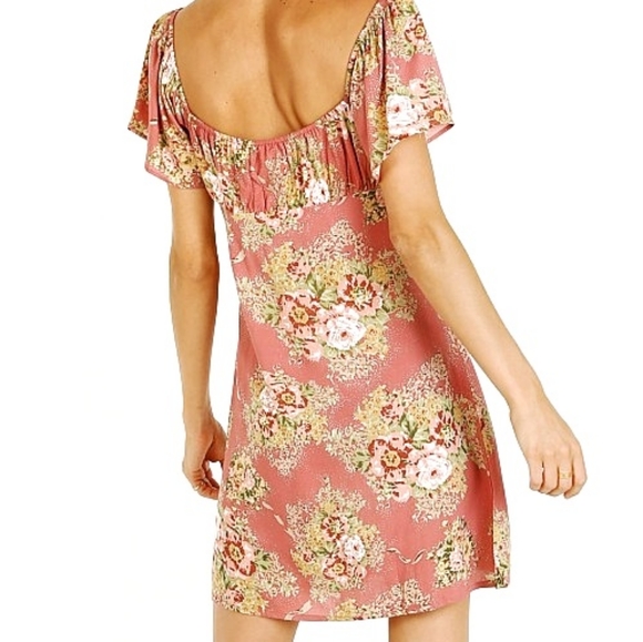 Auguste Bonnie Cottagecore Beachside Milkmaid Floral Prarie Mini Dress - Picture 10 of 16